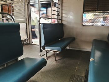 Empty seats in train