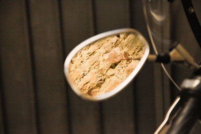 High angle view of coffee on table