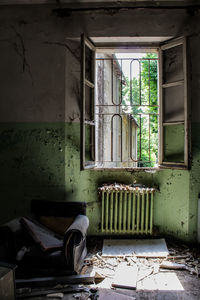 Interior of abandoned house