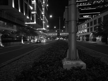 Illuminated city at night