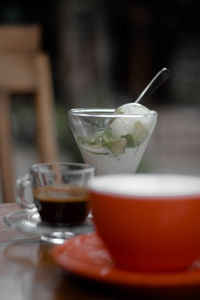 Close-up of drink on table