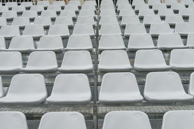 Full frame shot of empty chairs