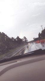 Car moving on road