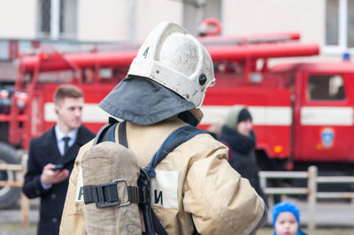 Man standing in city