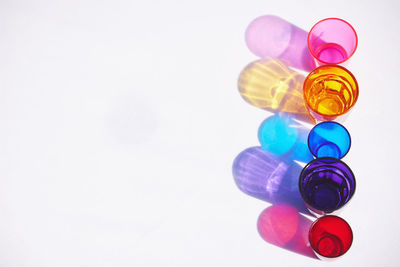 Close-up of medicines on white background