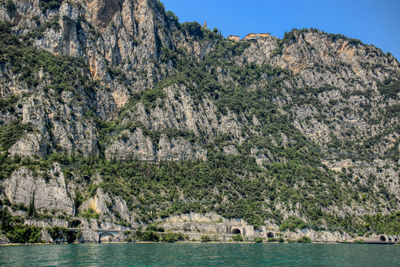 Scenic view of sea and rocks