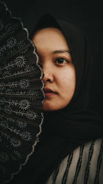 Close-up portrait of a young woman