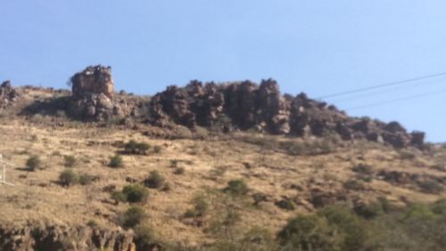 Scenic view of landscape against clear sky