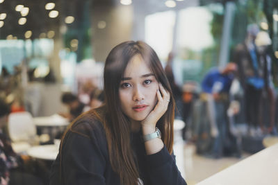 Portrait of young woman