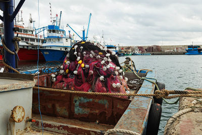 Boats in harbor