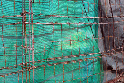 Full frame shot of scaffolding building