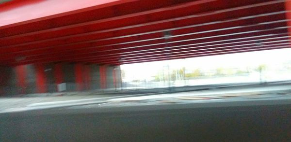 Red road against sky