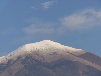 Scenic view of snowcapped mountain against sky