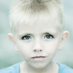 Close-up portrait of cute boy