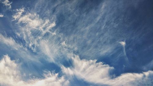 Low angle view of clouds in sky