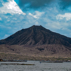 Scenic view of a volcano against sky. 