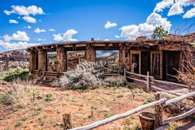 Abandoned building against sky