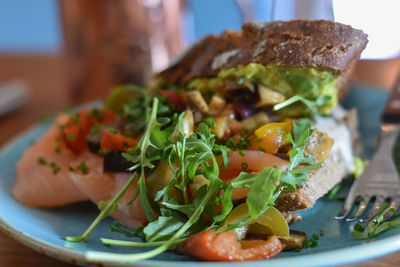 Close-up of food in plate