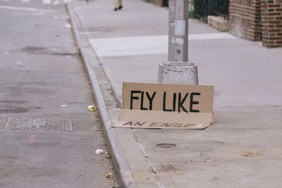 Creative supporting sign