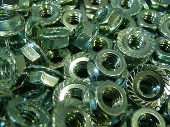 Hexagon nuts with flange