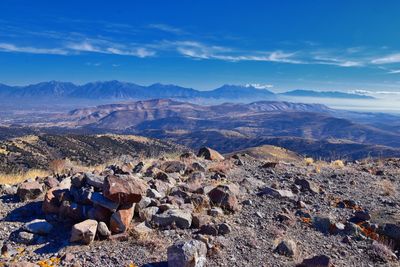 Views of wasatch front rocky mountains oquirrh mountains yellow fork rose canyon in salt lake utah