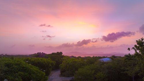 Scenic view of landscape against cloudy sky