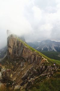 Scenic view of rocky mountains against sky