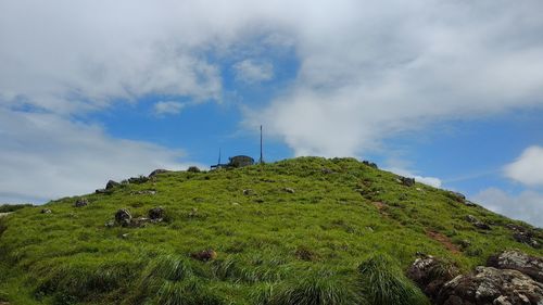 Scenic view of land against sky