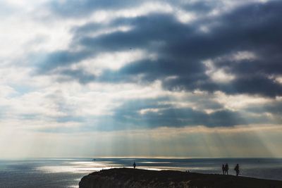 Moody sky above sea and headland