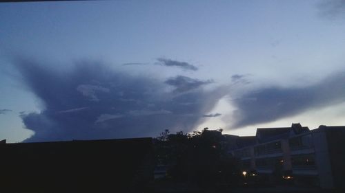 Low angle view of cloudy sky