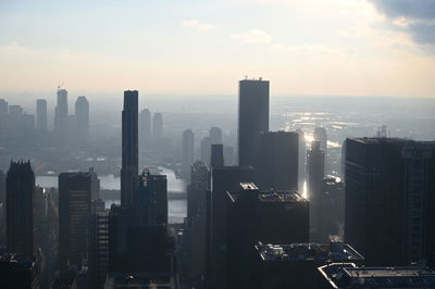 Modern buildings in city against sky