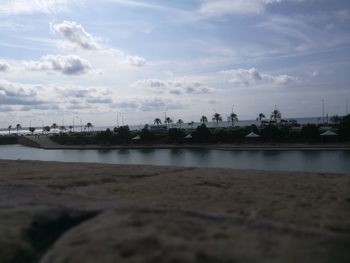 Scenic view of river against sky