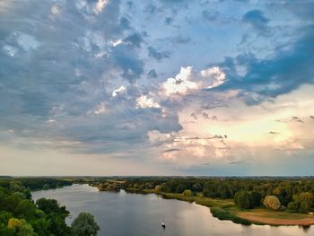 Scenic view of river against sky