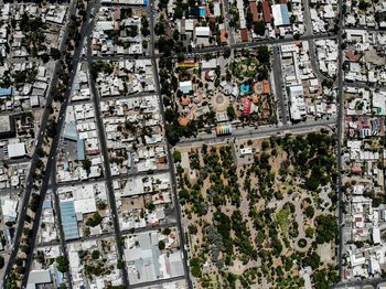 High angle view of city street