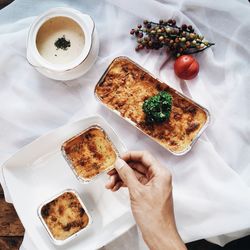 Close-up of served food