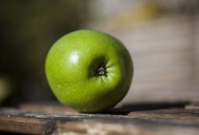 Close-up of apple on table