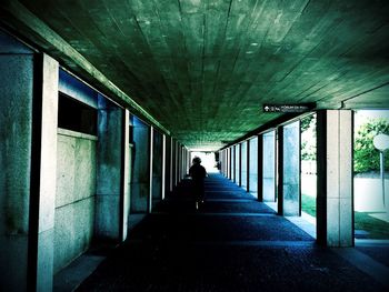 People walking in building