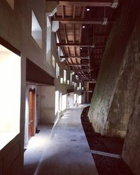 Empty corridor in building