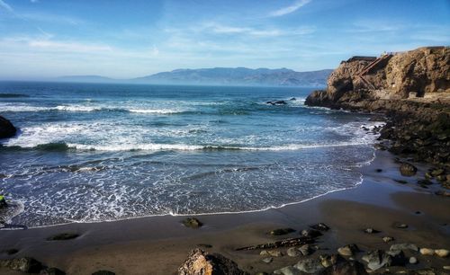 Sutro bath ruins at ocean beach in san francisco california