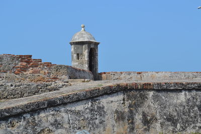 Fort against clear blue sky