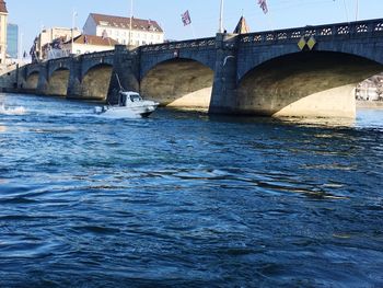 Bridge over river in city