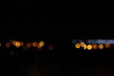 Defocused lights at night
