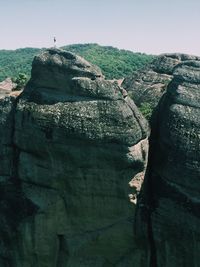 Rock formations against sky