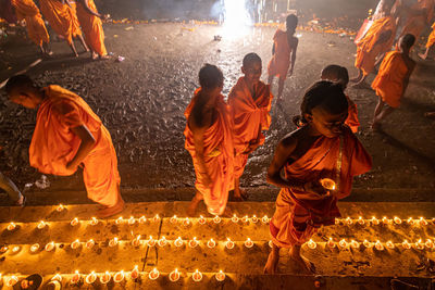 Group of people at night