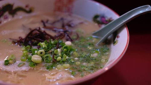 Close-up of food in bowl on table