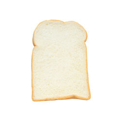 Close-up of bread against white background