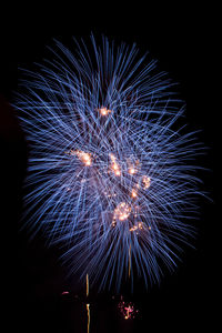 Low angle view of firework display