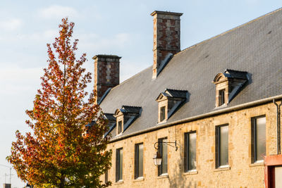 Low angle view of building against sky