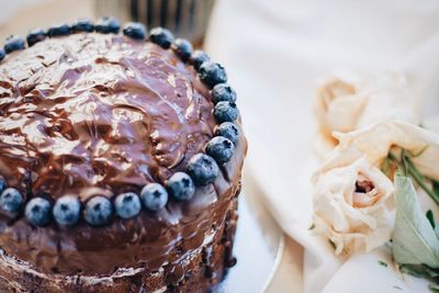 Close-up of cake in plate