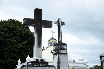 View of the campo santo cemetery in the city of salvador, bahia.